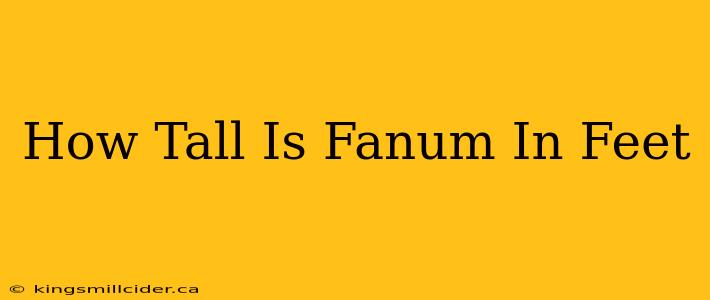 How Tall Is Fanum In Feet