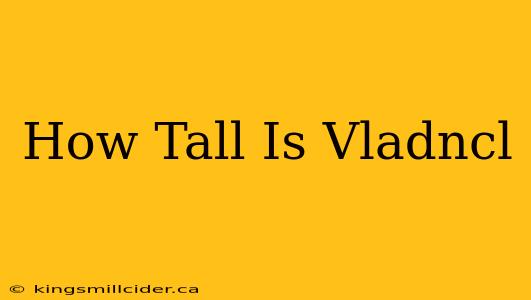 How Tall Is Vladncl