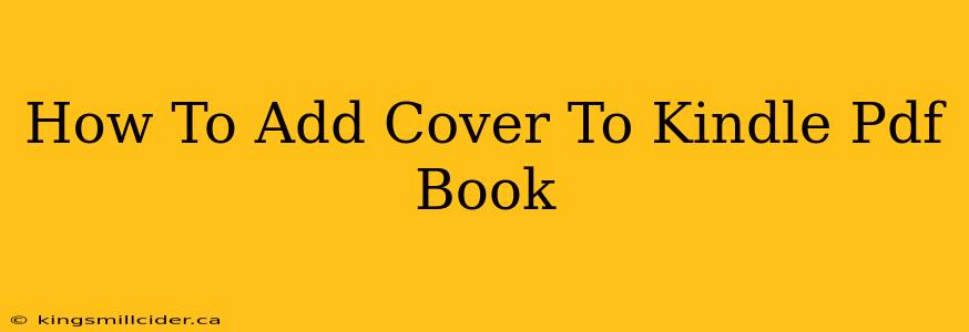 How To Add Cover To Kindle Pdf Book