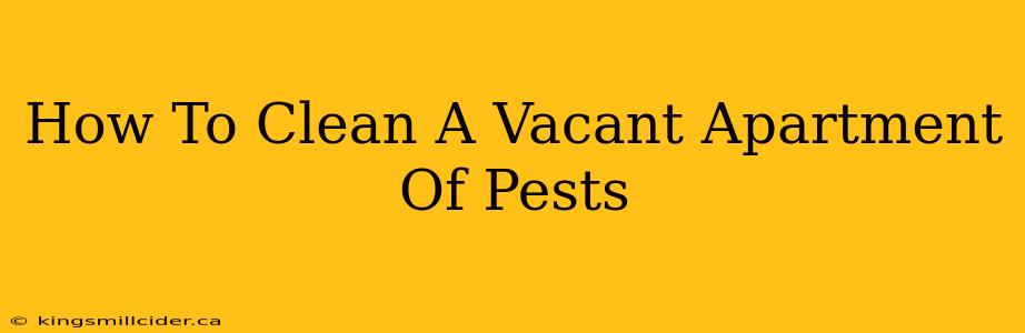 How To Clean A Vacant Apartment Of Pests