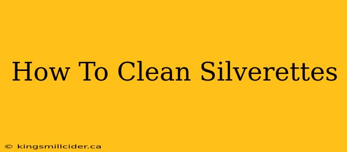 How To Clean Silverettes