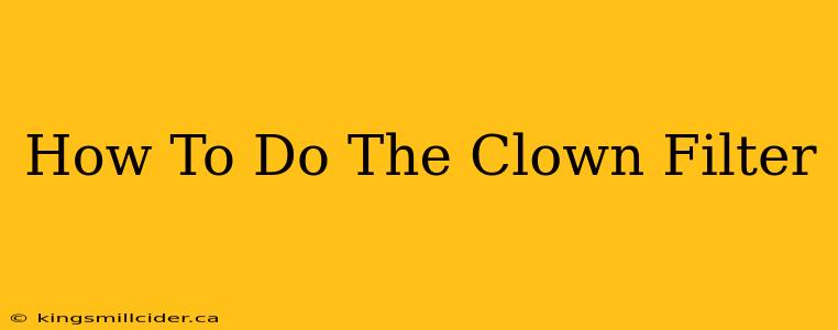 How To Do The Clown Filter