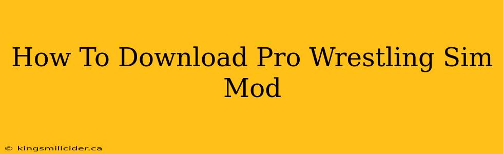 How To Download Pro Wrestling Sim Mod