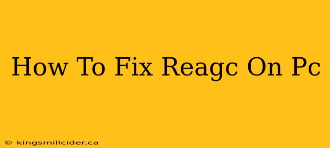 How To Fix Reagc On Pc