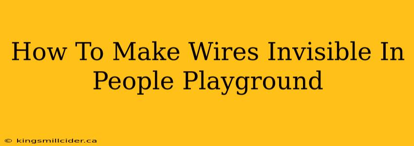 How To Make Wires Invisible In People Playground