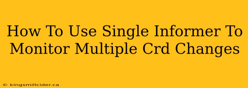 How To Use Single Informer To Monitor Multiple Crd Changes