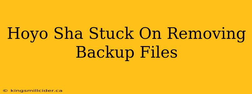 Hoyo Sha Stuck On Removing Backup Files