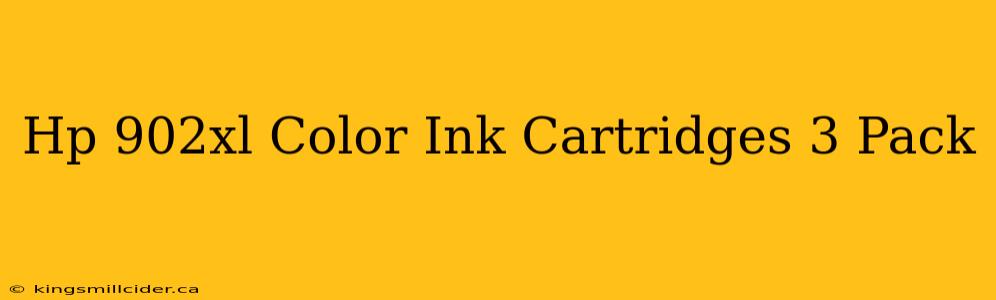 Hp 902xl Color Ink Cartridges 3 Pack