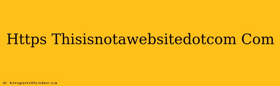 Https Thisisnotawebsitedotcom Com