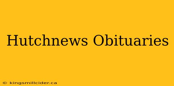 Hutchnews Obituaries