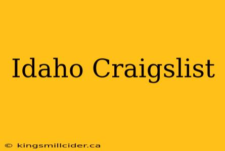 Idaho Craigslist