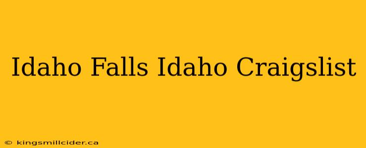 Idaho Falls Idaho Craigslist