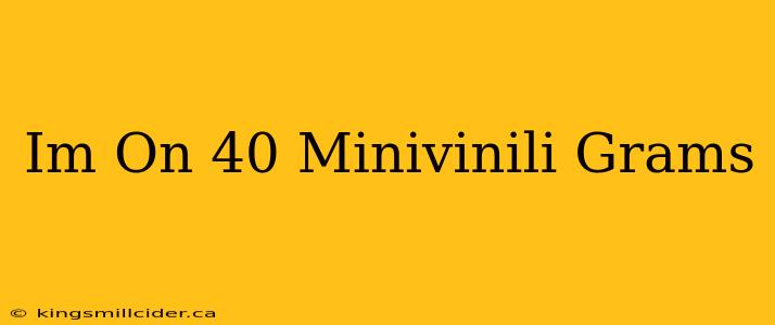 Im On 40 Minivinili Grams