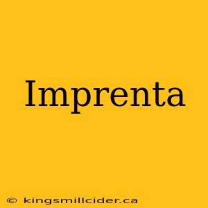 Imprenta