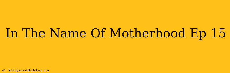 In The Name Of Motherhood Ep 15