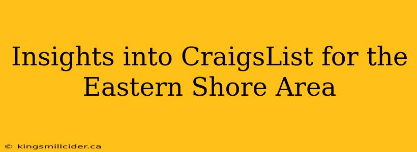 Insights into CraigsList for the Eastern Shore Area