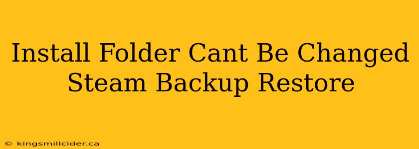 Install Folder Cant Be Changed Steam Backup Restore