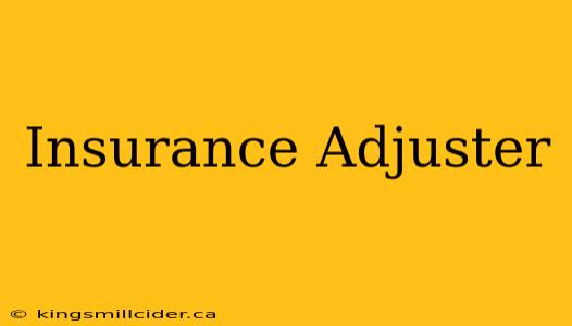 Insurance Adjuster