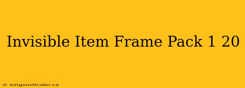 Invisible Item Frame Pack 1 20