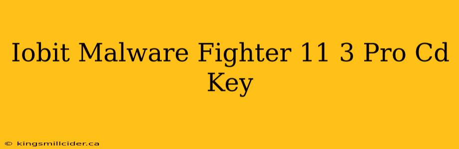 Iobit Malware Fighter 11 3 Pro Cd Key