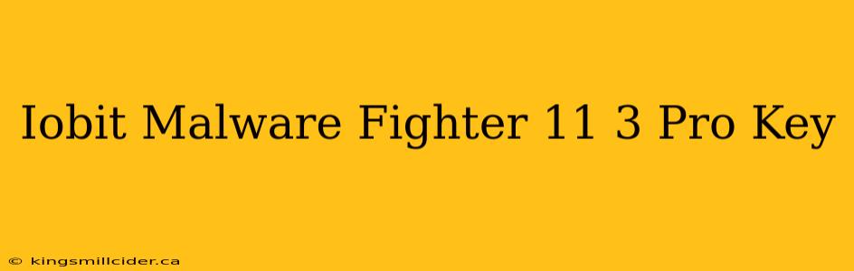 Iobit Malware Fighter 11 3 Pro Key