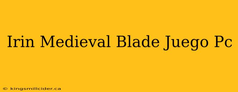 Irin Medieval Blade Juego Pc