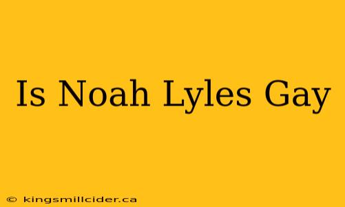 Is Noah Lyles Gay