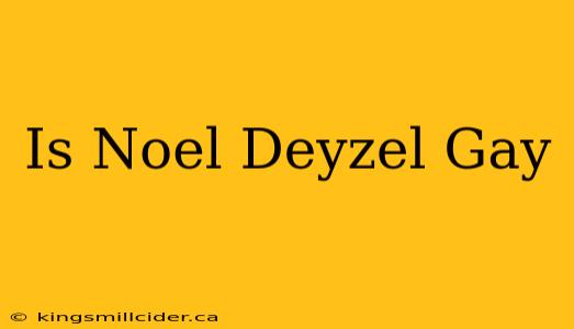 Is Noel Deyzel Gay