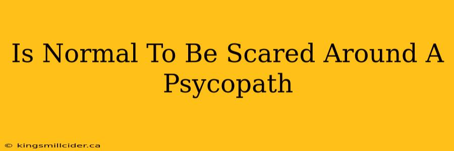 Is Normal To Be Scared Around A Psycopath