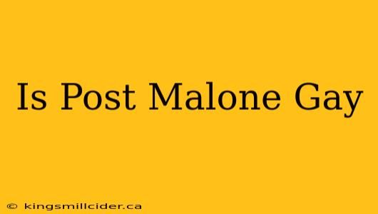 Is Post Malone Gay