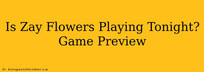 Is Zay Flowers Playing Tonight? Game Preview