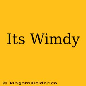 Its Wimdy