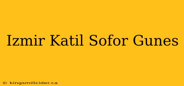 Izmir Katil Sofor Gunes