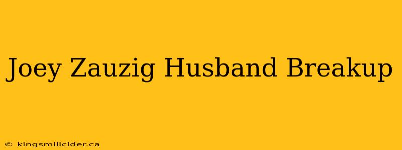 Joey Zauzig Husband Breakup