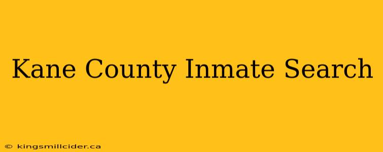 Kane County Inmate Search