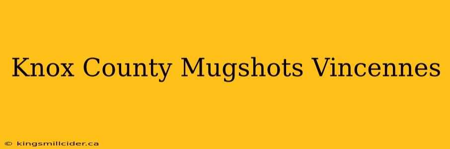 Knox County Mugshots Vincennes