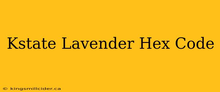 Kstate Lavender Hex Code