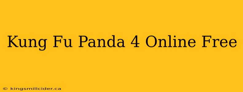 Kung Fu Panda 4 Online Free