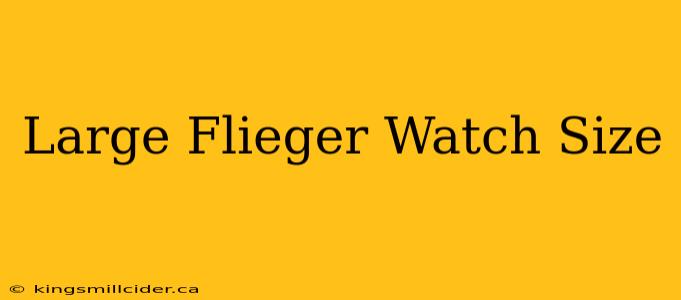 Large Flieger Watch Size