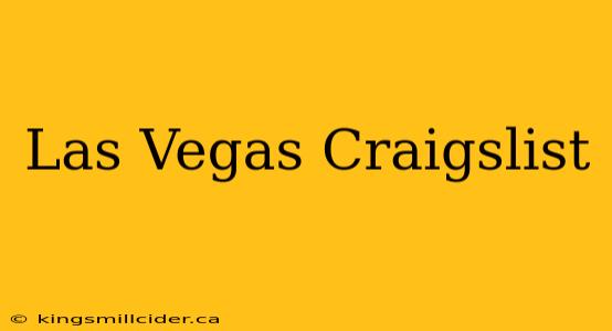 Las Vegas Craigslist