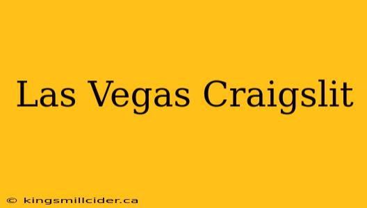 Las Vegas Craigslit