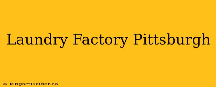 Laundry Factory Pittsburgh