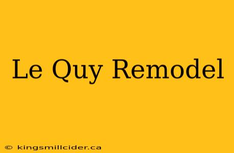 Le Quy Remodel