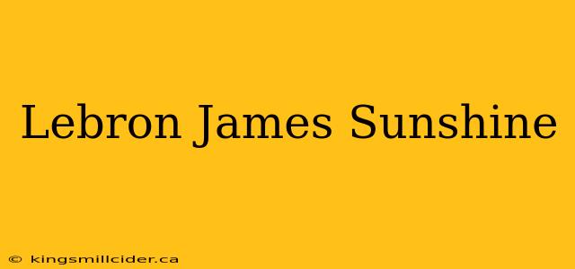 Lebron James Sunshine