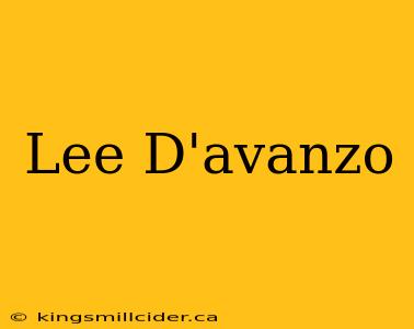 Lee D'avanzo