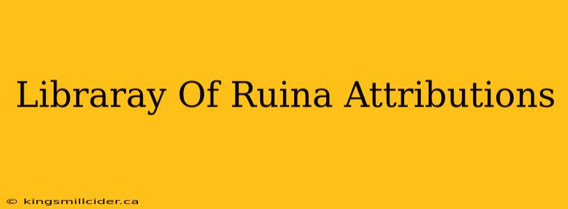 Libraray Of Ruina Attributions