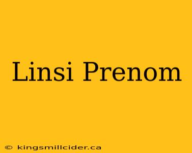 Linsi Prenom