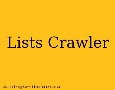 Lists Crawler