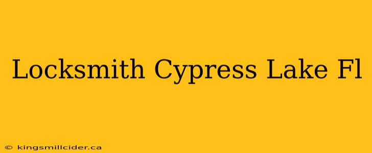 Locksmith Cypress Lake Fl