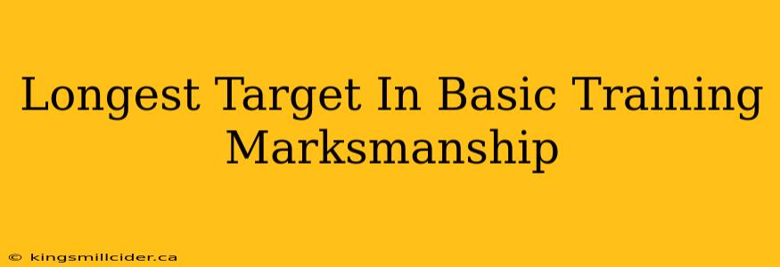 Longest Target In Basic Training Marksmanship